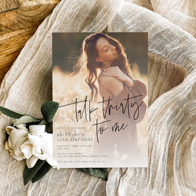 Modernes Foto 30. Geburtstag Einladung (Von Creator hochgeladen)