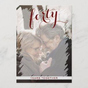 Modernes Foto 40. Hochzeitstag Einladung