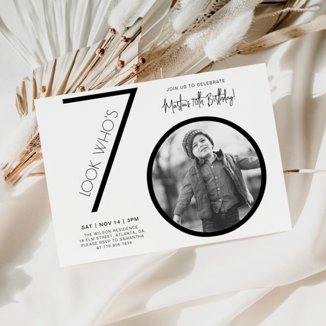 Modernes Foto 70. Geburtstagsfeier Einladung (Von Creator hochgeladen)