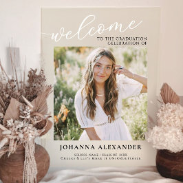 Modernes Foto Abschluss Willkommen Acrylschild