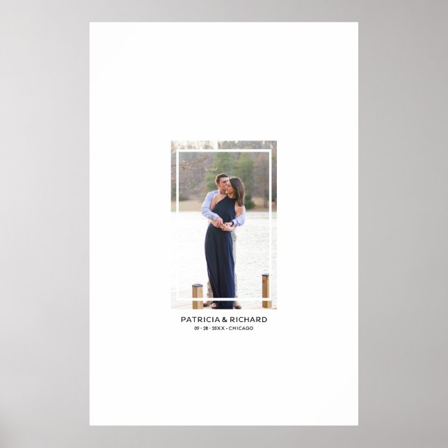 Modernes Foto Alternative Wedding Guest Book Poster (Vorne)