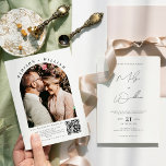 Modernes Foto Arch QR Code Boho Wedding Einladung<br><div class="desc">Moderner Foto Arch QR Code Boho Hochzeitseinladung</div>