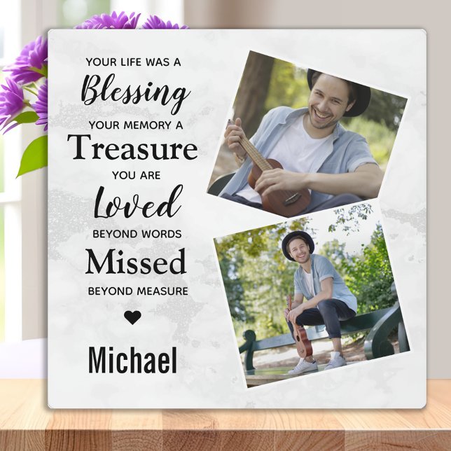 Modernes Foto aus Marmor bewahren Memorial Fotoplatte (Von Creator hochgeladen)