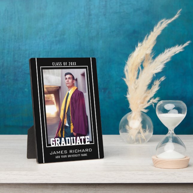 Modernes Foto aus schwarzem und weißem Abschluss Fotoplatte (Seite)