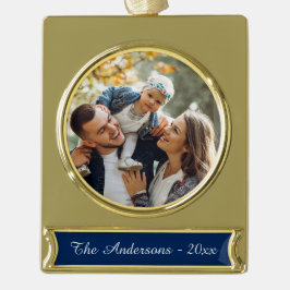 Modernes Foto Banner-Ornament Gold