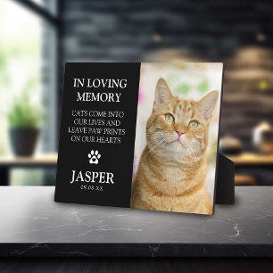 Modernes Foto & Beileid Quote Pet Loss Memorial Pl Fotoplatte