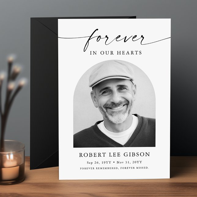 Modernes Foto Bereavement Beileid Beerdigung Geden Dankeskarte (Von Creator hochgeladen)