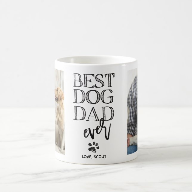Modernes Foto Best Dog Vater Kaffeetasse (Mittel)