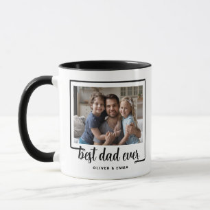 Modernes Foto Bester Vater je Schwarz Tasse