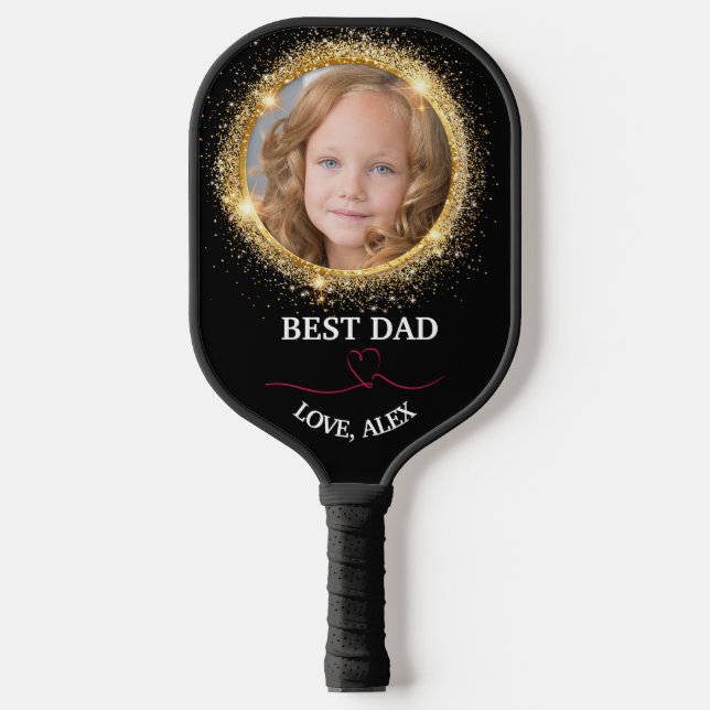Modernes Foto Bester Vater Par Pickleball Paddle (Vorderseite)