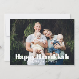 Modernes Foto Bild Sondertext Hanukkah Feiertagskarte