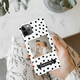 Modernes Foto & Black Dots Schönheitsgeschenk iPhone 11Pro Max Hülle