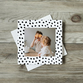 Modernes Foto & Black Dots Schönheitsgeschenk Magnetkarte