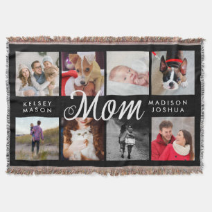 Modernes Foto - Blanket für Mama   Schwarz und Wei Decke
