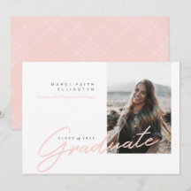 Modernes Foto Blue Pink Graduate