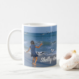 Modernes Foto Blue Sea Beach Kaffeetasse