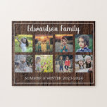 Modernes Foto-Collage mit Monogramm 8 Fotos Puzzle<br><div class="desc">Familiäre Foto Collage von 8 Fotos mit Monogramm Puzzle. Sie können es personalisieren und Ihre schönsten Fotos und Namen und Text hinzufügen. Großer Spaß !</div>