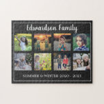 Modernes Foto-Collage mit Monogramm 8 Fotos Puzzle<br><div class="desc">Familiäre Foto Collage von 8 Fotos mit Monogramm Puzzle.
Sie können es personalisieren und Ihre schönsten Fotos und Namen und Text hinzufügen. Großer Spaß !</div>