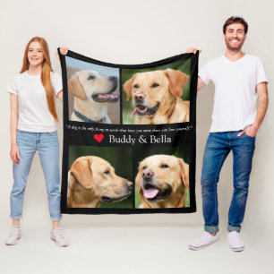 Modernes Foto Collage Pet Fleecedecke