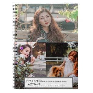 Modernes Foto Collage Spiral Foto Notebook Notizblock