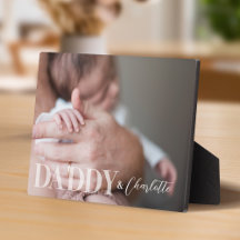 Modernes Foto Daddy & Baby Name Keepake