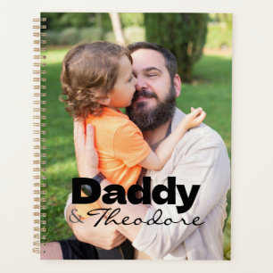 Modernes Foto Daddy & Baby Name Keepake Planer