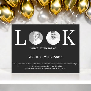 modernes Foto, das 40 Jahre alt ist Einladung