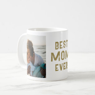 Modernes Foto der besten Mama je Muttertag Kaffeetasse