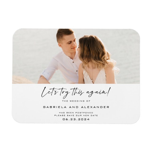 Modernes Foto der Kalligraphie Magnet (Horizontal)