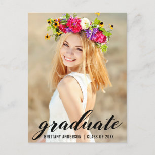 Modernes Foto der Trendy Graduation Party - Einlad Einladungspostkarte