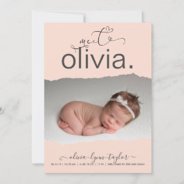 Modernes Foto-Drehpapier Frame Birth Ankündigung