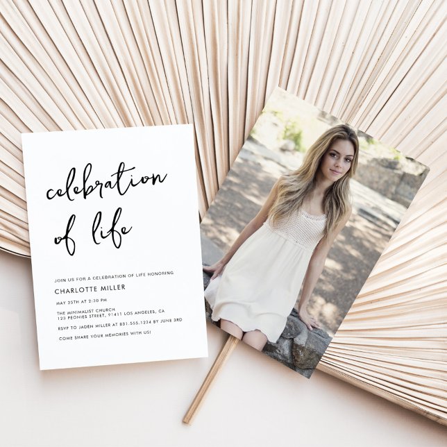 Modernes Foto - einfach das Feiern eines Lebensden Einladung (Von Creator hochgeladen)