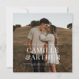 Modernes Foto Elegant Stilvolle Hochzeit Einladung