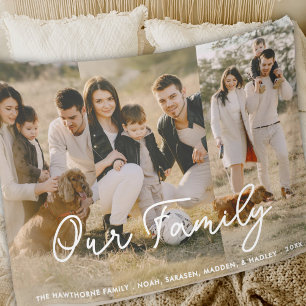 Modernes Foto Elegante Familienskriptkollektion Sherpadecke