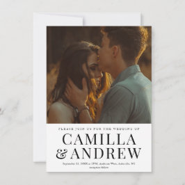 Modernes Foto Elegante Hochzeit Einladung