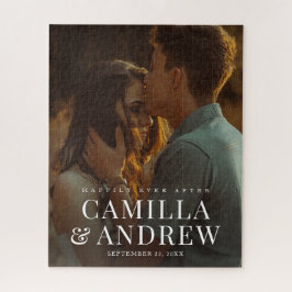 Modernes Foto Elegante Hochzeit Puzzle