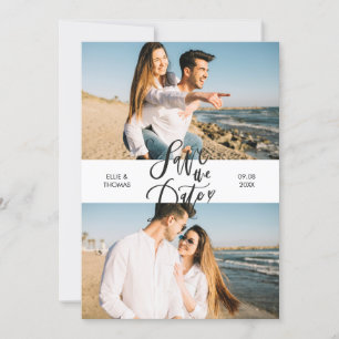 Modernes Foto Elegante SkriptWedding Save the Date