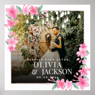 Modernes Foto Elegantes Hochzeitplakat Poster