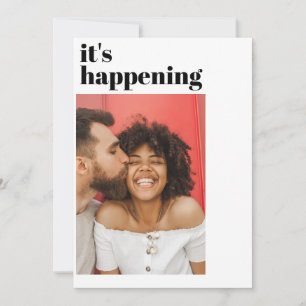 Modernes Foto Es ist Ereignis kühne Negative Space Save The Date