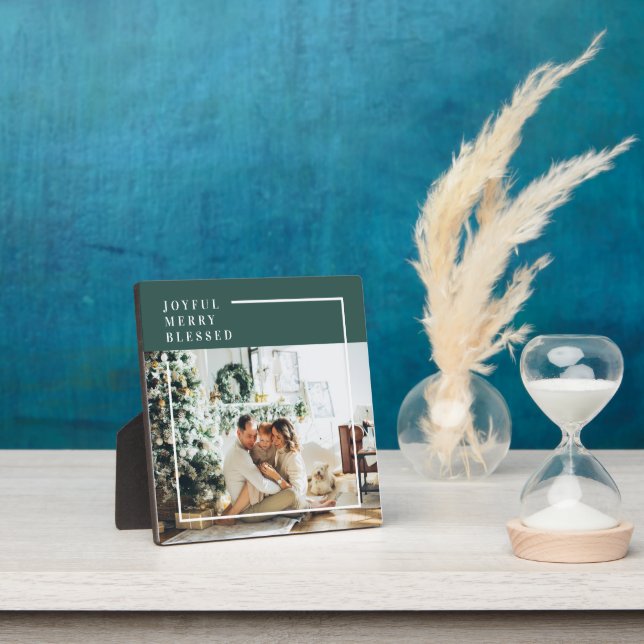 Modernes Foto | Freude gesegnet | Grün Fotoplatte (InSitu)