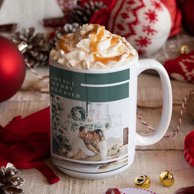 Modernes Foto | Freude gesegnet | Grün Kaffeetasse (Von Creator hochgeladen)