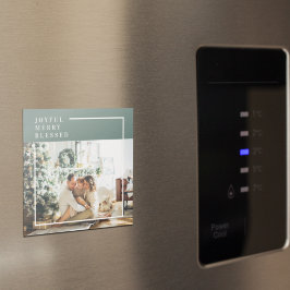 Modernes Foto | Freude gesegnet | Grün Magnet