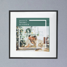 Modernes Foto | Freude gesegnet | Grün Poster