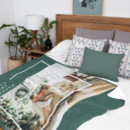 Modernes Foto | Freude gesegnet | Grün Sherpadecke