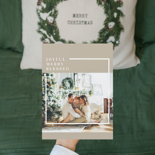 Modernes Foto   Freude gesegnet Magnetkarte