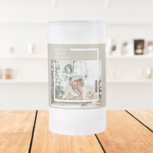 Modernes Foto   Freude gesegnet Mattglas Bierglas