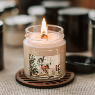 Modernes Foto   Freude gesegnet Quadratischer Aufkleber