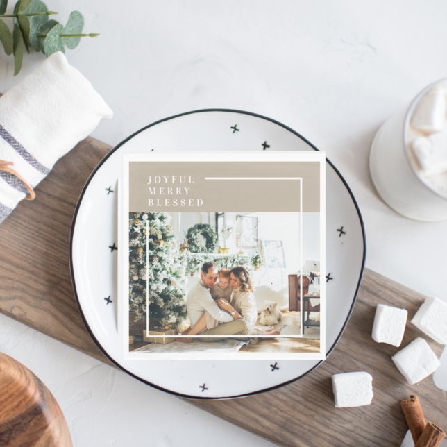 Modernes Foto | Freude gesegnet Serviette (Von Creator hochgeladen)