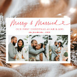 Modernes Foto Frohe & Verheiratete Weihnachten<br><div class="desc">Die moderne 3 Fotos Merry & Verheiratete Weihnachtskarte ist eine stilvolle Art, Ihre erste Urlaubssaison als verheiratetes Paar zu feiern. Diese Karte zeichnet sich durch ein gepflegtes, zeitgenössisches Design aus, das mit einem großen Foto ausgestattet ist, um Ihre Lieblingshochzeit oder Ihr Lieblingsbild zu präsentieren. Die festliche Begrüßung Merry & Verheiratet...</div>