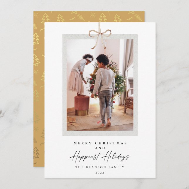 Modernes Foto - Frohe Weihnachten (Vorne/Hinten)